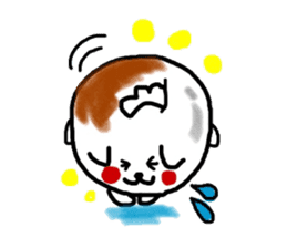 Dog made of mitarashi dango sticker #8595448