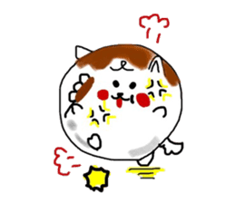 Dog made of mitarashi dango sticker #8595453