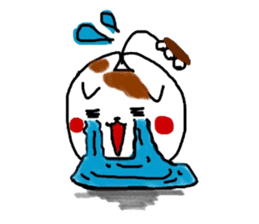 Dog made of mitarashi dango sticker #8595455