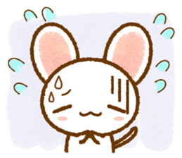 White rat that was leisurely sticker #8596716