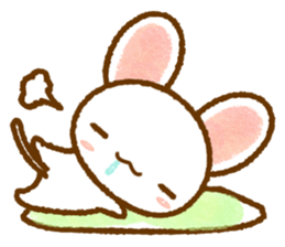 White rat that was leisurely sticker #8596736