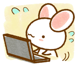 White rat that was leisurely sticker #8596745