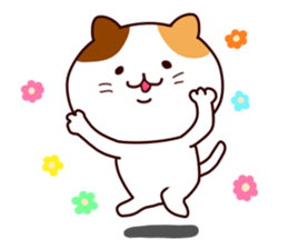 Snuggle cat sticker #8596827