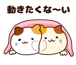 Snuggle cat sticker #8596840