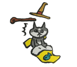 magician cat sticker #8597077