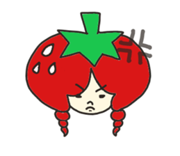 Sticker of strawberry girl and family. sticker #8597507