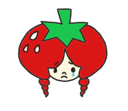 Sticker of strawberry girl and family. sticker #8597508