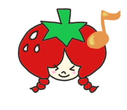 Sticker of strawberry girl and family. sticker #8597510