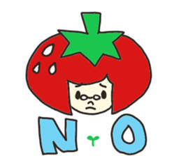 Sticker of strawberry girl and family. sticker #8597512