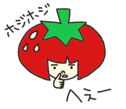 Sticker of strawberry girl and family. sticker #8597517