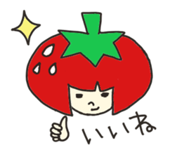 Sticker of strawberry girl and family. sticker #8597518