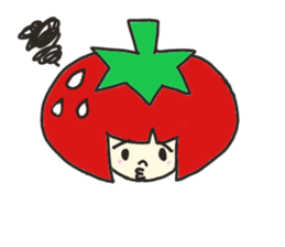 Sticker of strawberry girl and family. sticker #8597520