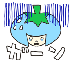 Sticker of strawberry girl and family. sticker #8597528