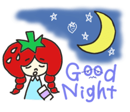 Sticker of strawberry girl and family. sticker #8597532