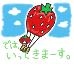 Sticker of strawberry girl and family. sticker #8597533
