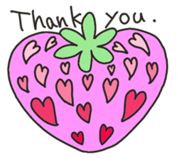 Sticker of strawberry girl and family. sticker #8597539