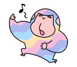 Colorful Gorillas sticker #8598710