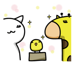 cat&parakeet2 sticker #8598747