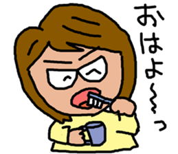 Cute Middle-aged "Obasan" lady  Stickers sticker #8599298