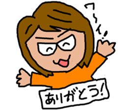 Cute Middle-aged "Obasan" lady  Stickers sticker #8599304