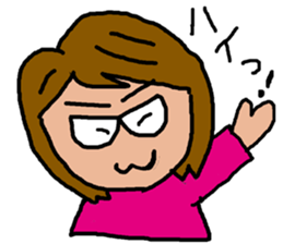 Cute Middle-aged "Obasan" lady  Stickers sticker #8599310