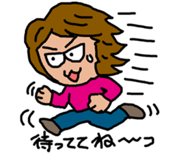 Cute Middle-aged "Obasan" lady  Stickers sticker #8599324