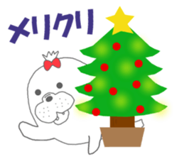 winter seals Christmas New Year sticker #8599647