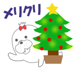 winter seals Christmas New Year sticker #8599647
