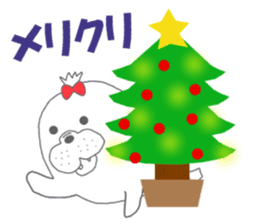 winter seals Christmas New Year sticker #8599647