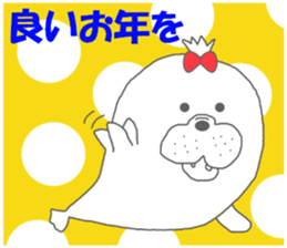 winter seals Christmas New Year sticker #8599650