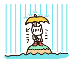 Rendezvous in the rain and snow. sticker #8600113