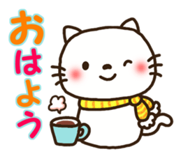 Greetings sticker of cat. winter ver. sticker #8600218