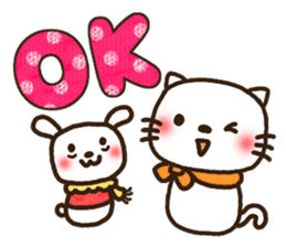 Greetings sticker of cat. winter ver. sticker #8600223