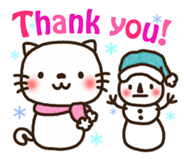 Greetings sticker of cat. winter ver. sticker #8600224