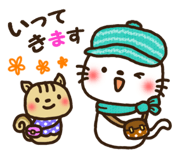Greetings sticker of cat. winter ver. sticker #8600235