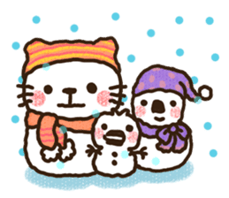 Greetings sticker of cat. winter ver. sticker #8600247