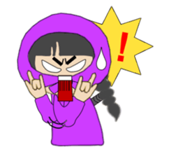 Purple Ninja sticker #8600279
