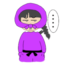 Purple Ninja sticker #8600293