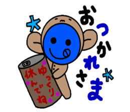blueblue man monkey"xmas&new year's" sticker #8600622