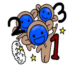 blueblue man monkey"xmas&new year's" sticker #8600641