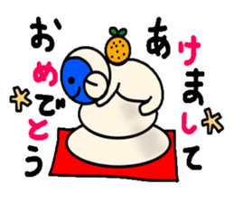 blueblue man monkey"xmas&new year's" sticker #8600647