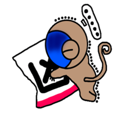 blueblue man monkey"xmas&new year's" sticker #8600653