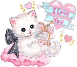 Lovely fashionable cats sticker #8600980