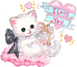 Lovely fashionable cats sticker #8600980