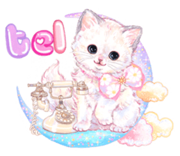 Lovely fashionable cats sticker #8600985