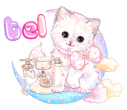 Lovely fashionable cats sticker #8600985