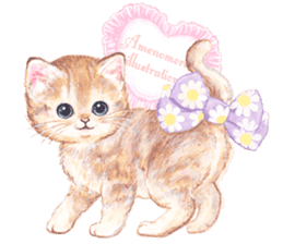 Lovely fashionable cats sticker #8600989
