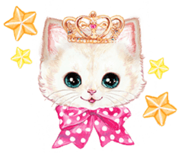 Lovely fashionable cats sticker #8600994