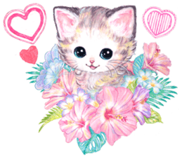 Lovely fashionable cats sticker #8600997