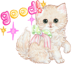 Lovely fashionable cats sticker #8600998